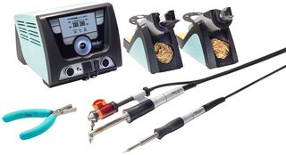 WXD 2020 - 200W Dual Channel Solder/Desoldering Station with Iron and Safety Rest
