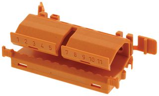 222-500 - 35mm DIN Rail Mounting Splicing Connector Carrier, 222 Seires, Orange
