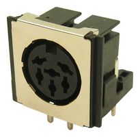 FM6726 - Right Angle PCB Mounting DIN Socket Connector with EMI / RFI screen, 6 pin