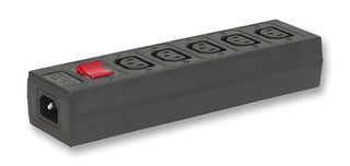 4740.6000 - Extension Lead, IEC Distribution Unit, 5 Outlets, IEC 60320 C13, 15A, 250V, IEC 60320 C14 Inlet