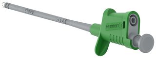 76-1566 - 6A Pincer Clip 4mm Test Probe - Green