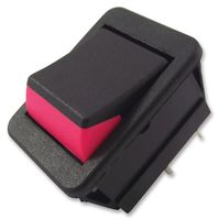 C1350XBAAA - Switch, DPST, 16A, 250V ac, Black / Red