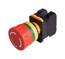 MCA20B-V4E20R - Emergency Stop Push Button Switch, DPST-NO, 120V AC, 10A