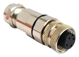 PXMBNI12FBF08ASCPG7 - 8 Pole M12 Nickel Plated Flex Body Socket, G7 Mounting