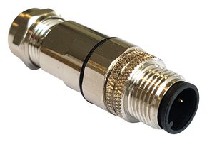 PXMBNI12FIM04DSCPG7 - 4 Pole M12 Nickel Plated Flex Body Socket, G7 Mounting