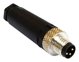 PXPPAM08FIM04AST - 4 Pole M8 Nickel Plated Flex Body Socket
