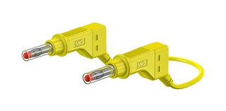 66.9407-050-24 - Stackable Banana Plug to Plug Test Lead, 4mm, 600V, 32A, 500mm, Yellow