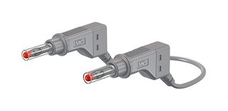 66.9407-100-28 - Stackable Banana Plug to Plug Test Lead, 4mm, 600V, 32A, 1m, Grey