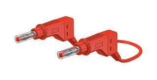 66.9407-200-22 - Stackable Banana Plug to Plug Test Lead, 4mm, 600V, 32A, 2m, Red