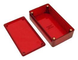 1591CTRD - IP54 Translucent Red Polycarbonate Enclosure - 120x65x36mm
