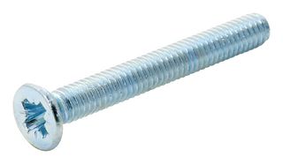 M2.520KRSTMCZ100- - M2.5 x 20mm Steel BZP Countersunk Head Pozidriv Machine Screws, 100 Pack