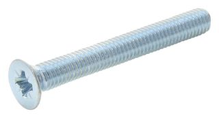 M325KRSTMCZ100- - M3 x 25mm Steel BZP Countersunk Head Pozidriv Machine Screws, 100 Pack
