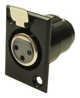 FC6101 - 3 Pole XLR Panel Mount Socket, Silver