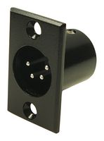 FC6126 - 4 Pole XLR Panel Mount Plug, Silver