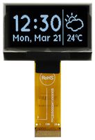 MCOT128064B1V-WM - OLED Graphic Display Module, 128x64, White on Black, 3V, I2C, Parallel, SPI