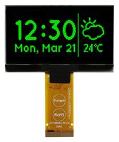 MCOT128064H1V-GM - OLED Graphic Display Module, 128 x 64, Green on Black, 3V, I2C, Parallel, SPI