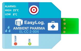 EL-CC-2-004 PK10 - Single Use Temperature & Relative Humidity Monitor For Ambient Pharma
