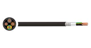 PP001541 - Double Screened Servo Motor Supply Cable, 4 Core, 4 mm², 50m
