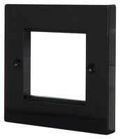 KPJ2BK - 1 Gang Euro Style Faceplate for 2 Modules, Black