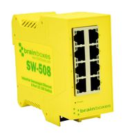 SW-508 - 8 Port Industrial Unmanaged Ethernet Switch, DIN Mountable