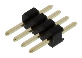 MC-HVT1-S04-G - 1.27mm Pin Header, 1 Row, 4 Way, Vertical