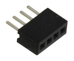 MC-SVT1-S04-G - 1.27mm Pin Header Socket, 1 Row, 4 Way, Vertical