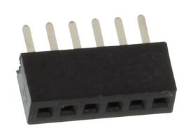 MC-SVT1-S06-G - 1.27mm Pin Header Socket, 1 Row, 6 Way, Vertical