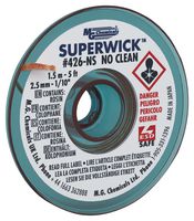 426-NS - Super Wick No Clean Fine Desoldering Braid, 2.5mm x 1.5m