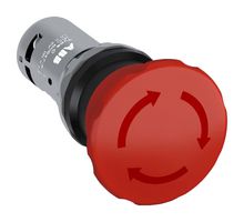 1SFA619550R1071 - Emergency Stop Push Button Switch, SPST-NC / SPST-NC, Twist to Release, 1.5A, 127V AC