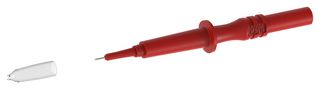 72-14296 - 2mm Mini Needle Tip Test Probe with Banana Jack & Cap, Red, 1A, 600V