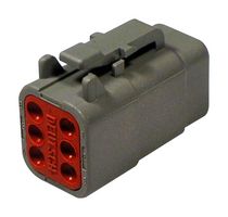 DTM06-6S - Automotive Connector Housing, DTM, Plug, 6 Ways, AMP DT Series Socket Contacts