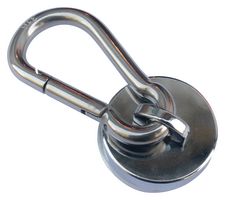 E1066/NEO - 28mm Neodymium Magnet with Spring Closure Carabiner Hook
