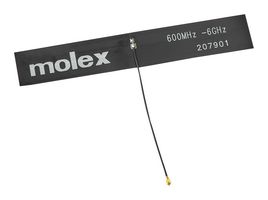 207901-0100. - Monopole Cellular 3G Low Profile Flexible Antenna, 3GHz to 6GHz, 5.4dBi, 50 Ohm