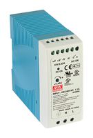 MDR-40-24 - AC/DC DIN Rail Power Supply, 24V, 1.7A, 30W