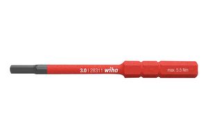37147 - 3mm x 75mm SoftFinish VDE Insulated SlimBit Hex Screwdriver 1000V AC