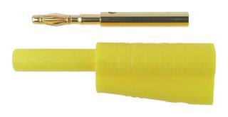 FCR7366Y - 2mm Banana Plug, 60VDC, 10A, Yellow