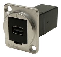 CP30202M - Mini DisplayPort Feedthrough Panel Mount Connector, Metal, Silver, CSK Holes