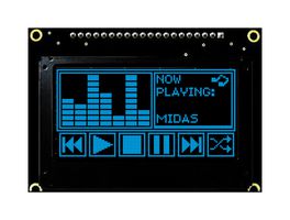 MCOB128064JX-BM - OLED Graphic Display Module, 128 x 64, Blue on Black, 3V to 3V, I2C, Parallel, SPI