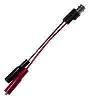 BU-5231-A-4-0 - BNC Female Breakout to Insulated Crocodile Clips, Black