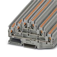 3210499 - DIN Rail Mount Terminal Block, Multi Level, 6 Ways, 26 AWG, 12 AWG, 2.5 mm², Push In, 20 A