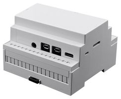 MP001137 - DIN Rail Mount Enclosure for Raspberry Pi 4, Grey Lid