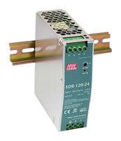 EDR-120-24 - AC/DC DIN Rail Power Supply, 24V, 5A, 120W