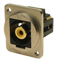 CP30232M3 - RCA Phono Socket to RCA Phono Socket Feedthrough Connector, Metal, Black, Plain Holes