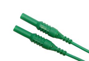 MP002196 - 4mm Banana Plug to Banana Plug Leads, Green, 10A, 1kV, 1.5m