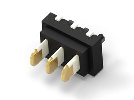 1612898-1 - 3 Position 30V DC Board-to-Board Vertical Battery Contact Plug, 2mm Centerline