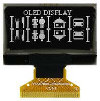MCOT128064P1V-WM - OLED Graphic Display Module, 128 x 64, White on Black, 3V, I2C, Parallel, SPI