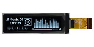 MDOT256064G1V-WM - OLED Graphic Display Module, 256 x 64, White on Black, I2C, Parallel, SPI