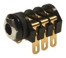 CL1323A - 6.35mm Stereo Gold Switched Jack Socket, Solder Tags