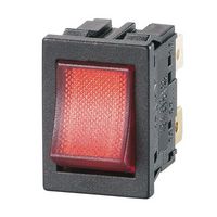 MP004803 - Red Illuminated Rocker Switch, DPST, 250V AC, 12A