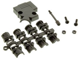 MHD45PPK9-K - Plastic D Hood, Black, 45 Degree, 9 Way